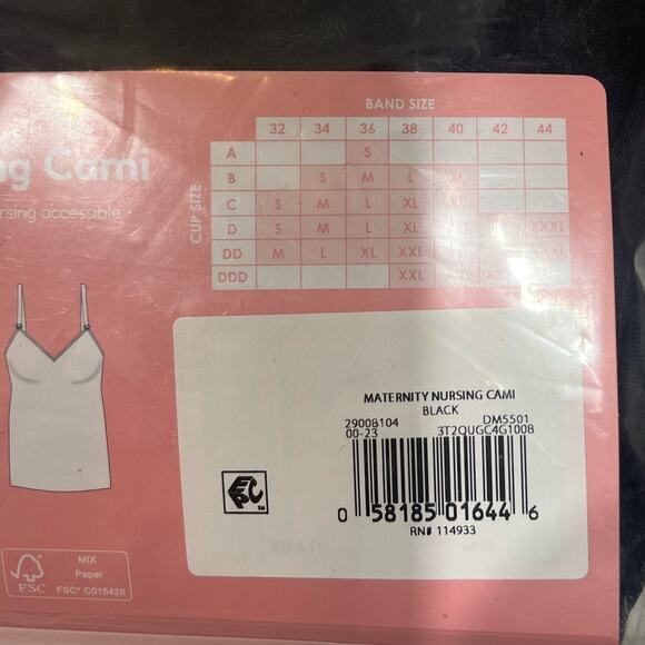 Destination Maternity‎ Black Seamless Nursing Tank Top Size Medium - Picture 4 of 5